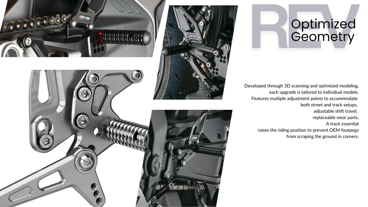 MOTO-TRON REV Rear Sets - Kawasaki