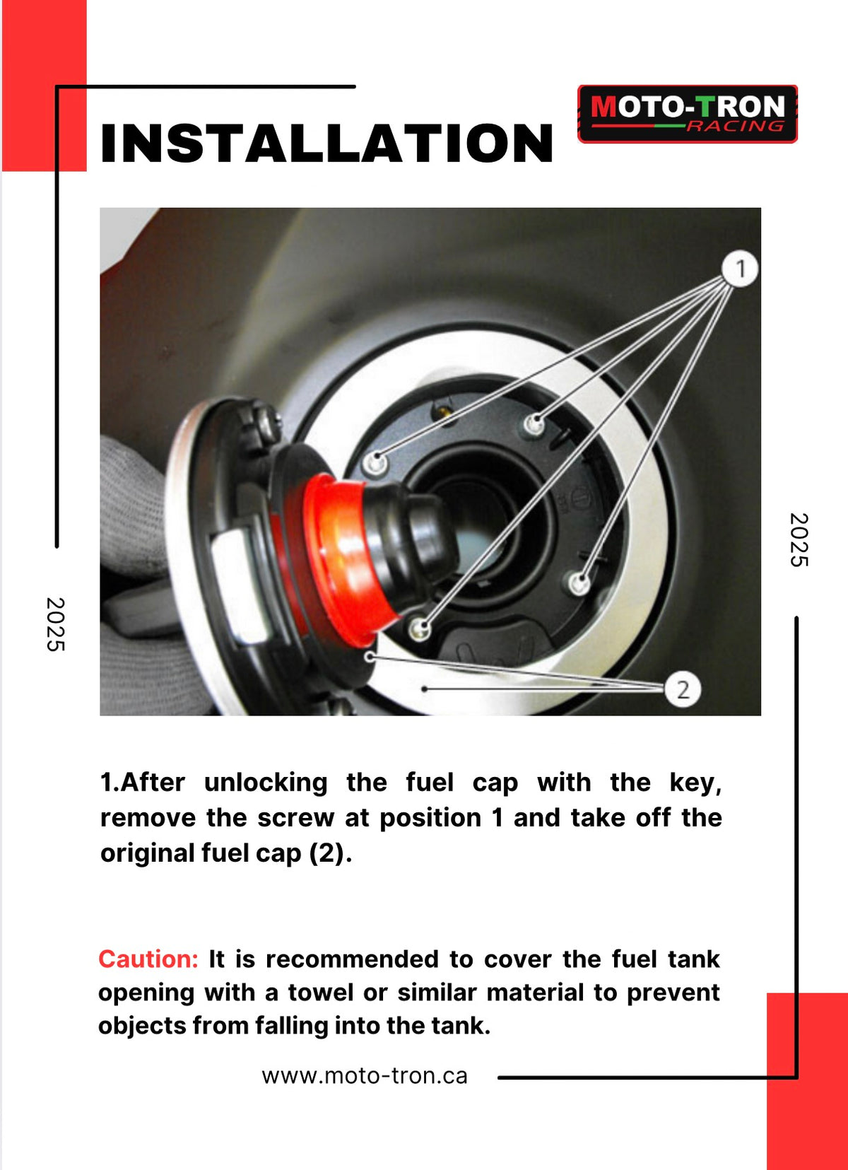 MOTO-TRON Fuel Cap - Ducati