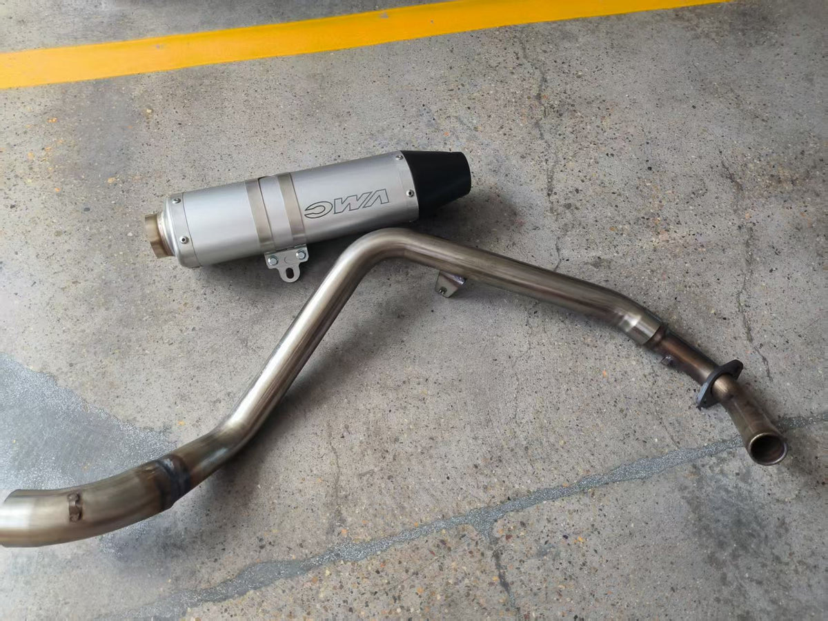 VMC MiniGP V2 exhaust system – pipe and alloy silencer